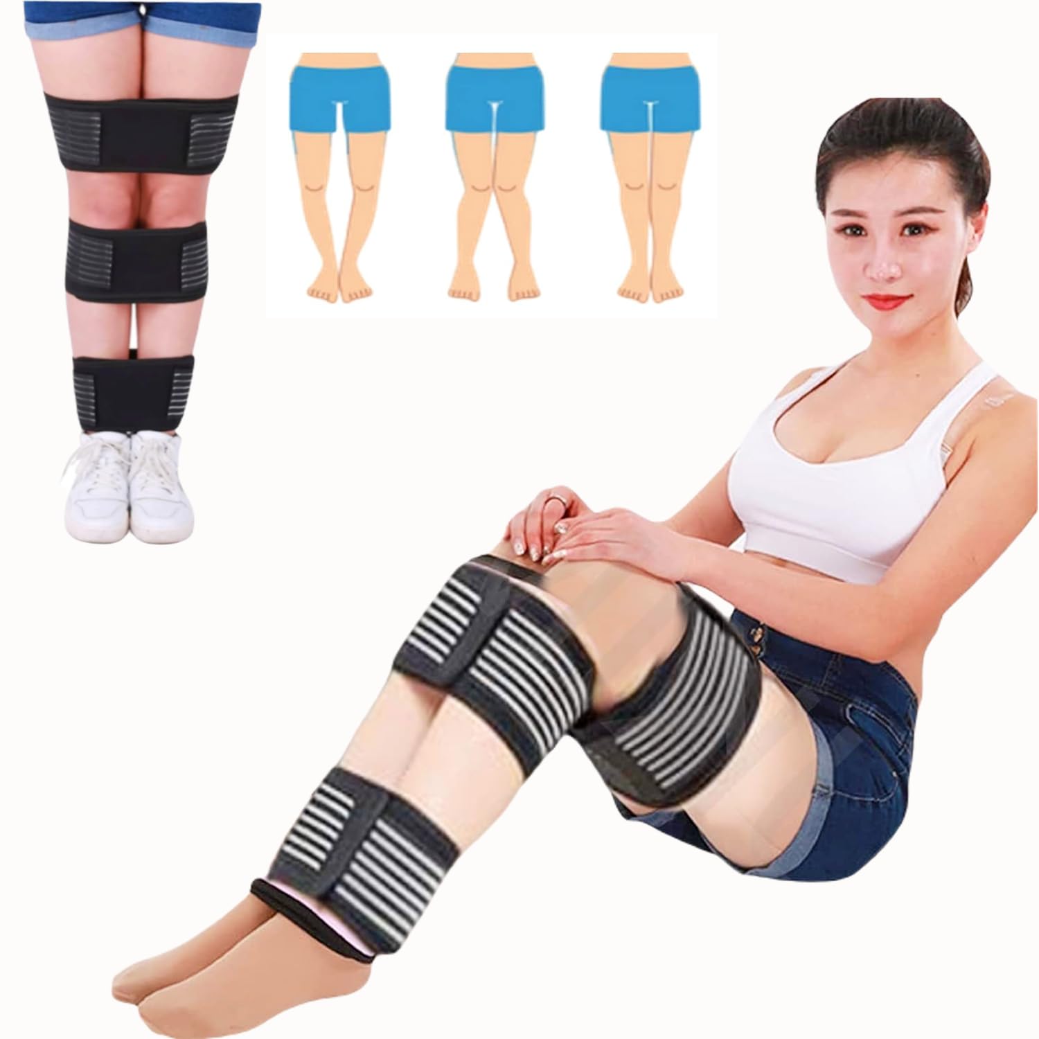 Litenyx बो लेग करेक्शन बेल्ट पुरुषों के लिए महिलाओं ox टाइप बो लेग्स  पोस्चर करेक्शन बेल्ट लेग्स स्ट्रेटनर बो लेग्स सपोर्ट डे और नाइट बेल्ट लेग  ...