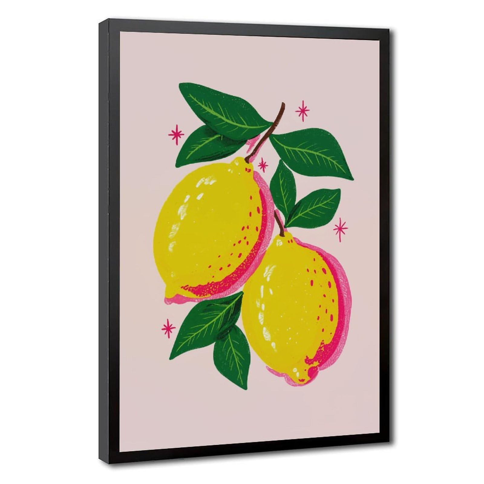 AYINUER Lemons On Branch With Stars Canvas Poster for Bedroom Decor Gift