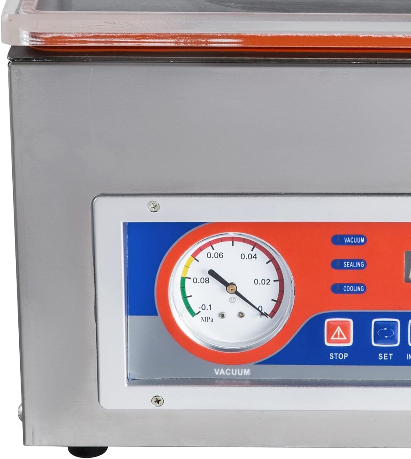 Máquina Envasadora Al Vacío Cámara, Sellador Al Vacío Cámara Alimentos para Cocina Comercial, Tamaño De Sellado: 255 X 8 Mm/Capacidad Embalaje: 1~4 Piezas/min, para Hogar/Restaurante