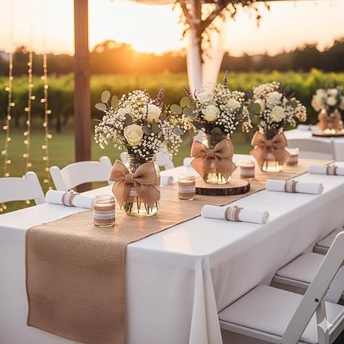 Miniatura 9 de 48 pulgadas x 15 pies en total 60 forros de arpillera de jardín SFT, tejido suelto de yute para cama elevada, semillas de cobertura, mantillo y