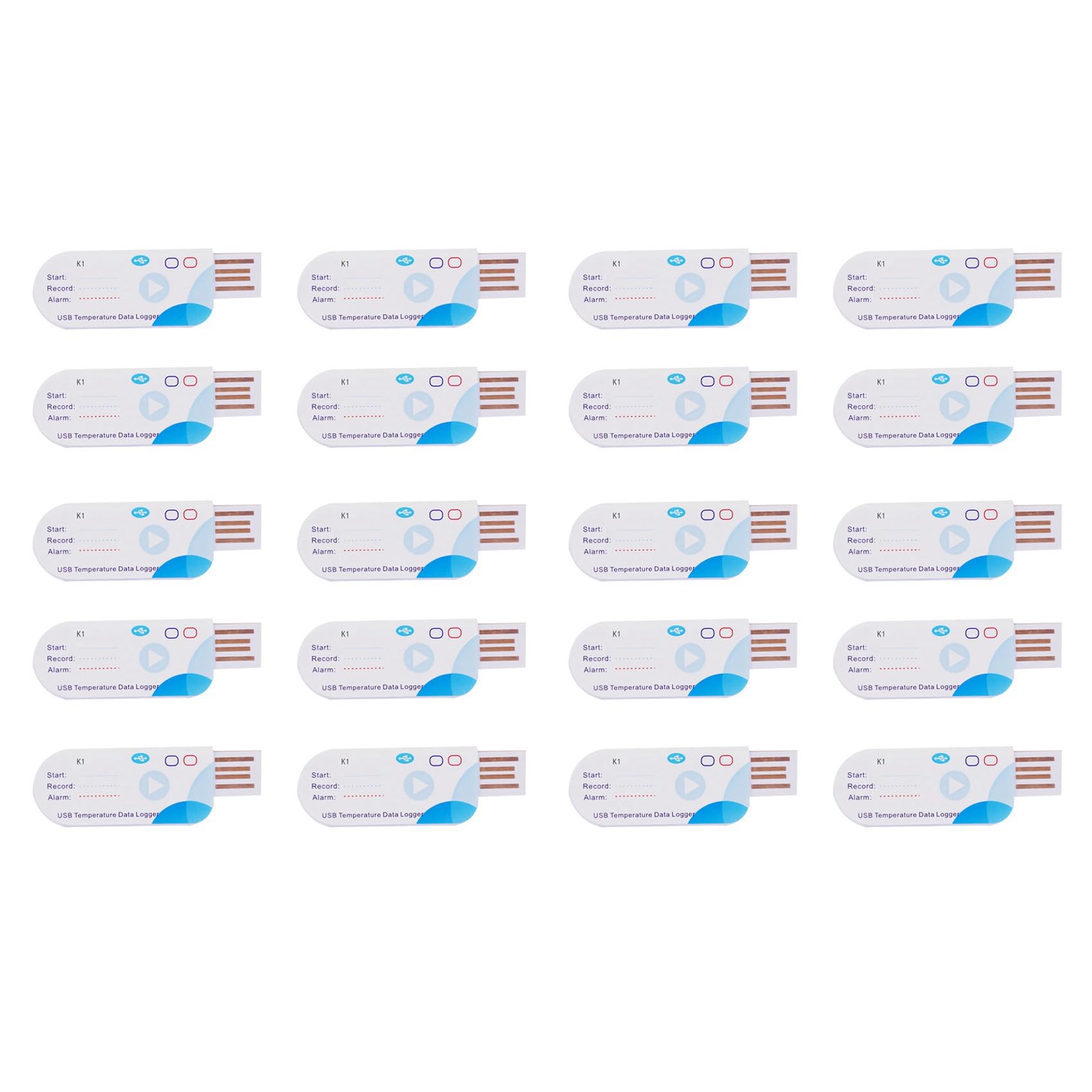 20X Registratore Dati Temperatura USB 14400 Punti Rapporto USB 60 Giorni Registratore Monouso IP65