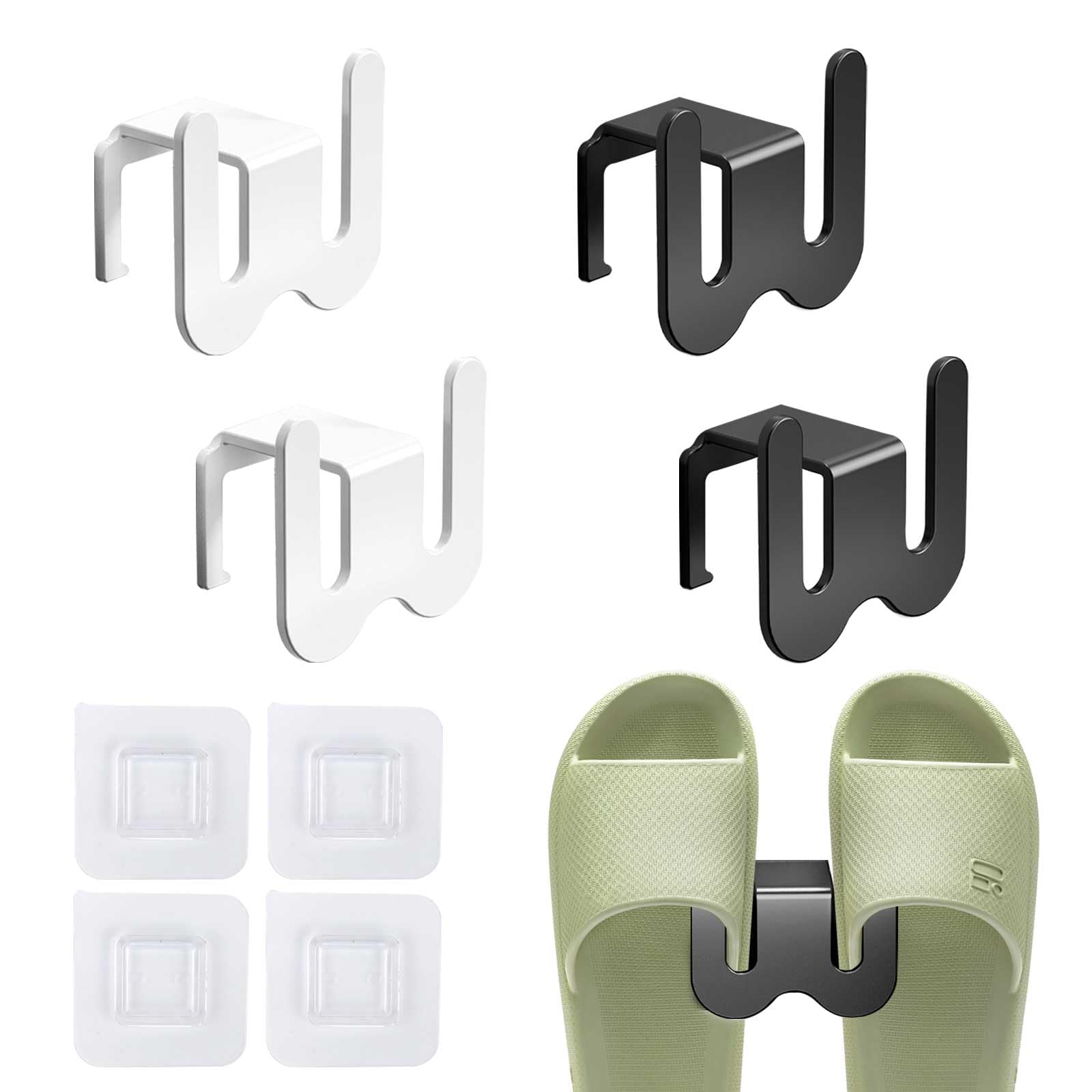 Soporte Para Zapatos De Pared Autoadhesivo - 4 Piezas, Aluminio, Soporta 5kg, Para Entrada Y Baño