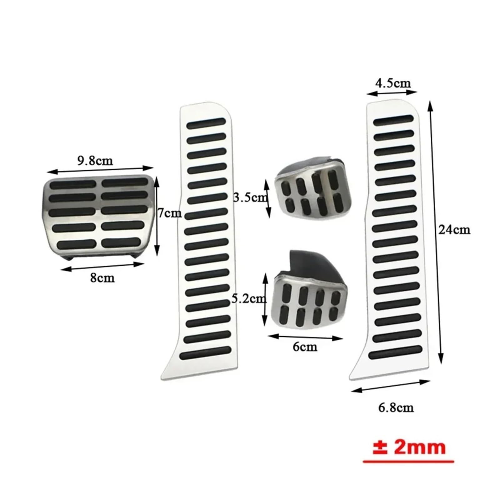 Pedales Coche Cubierta Pedal Manual Freno Gas Acero Inoxidable, Accesorios Para VW Para Jetta MK6 MKVI 6 2012-2017 Pedal Embrague Freno