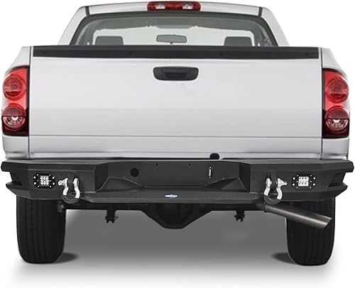 Miniatura 3 de Hooke Road Ram 1500 Parachoques delantero y trasero para Dodge Ram 1500 2006 2007 2008 Pickup Truck parachoques de acero con placa de