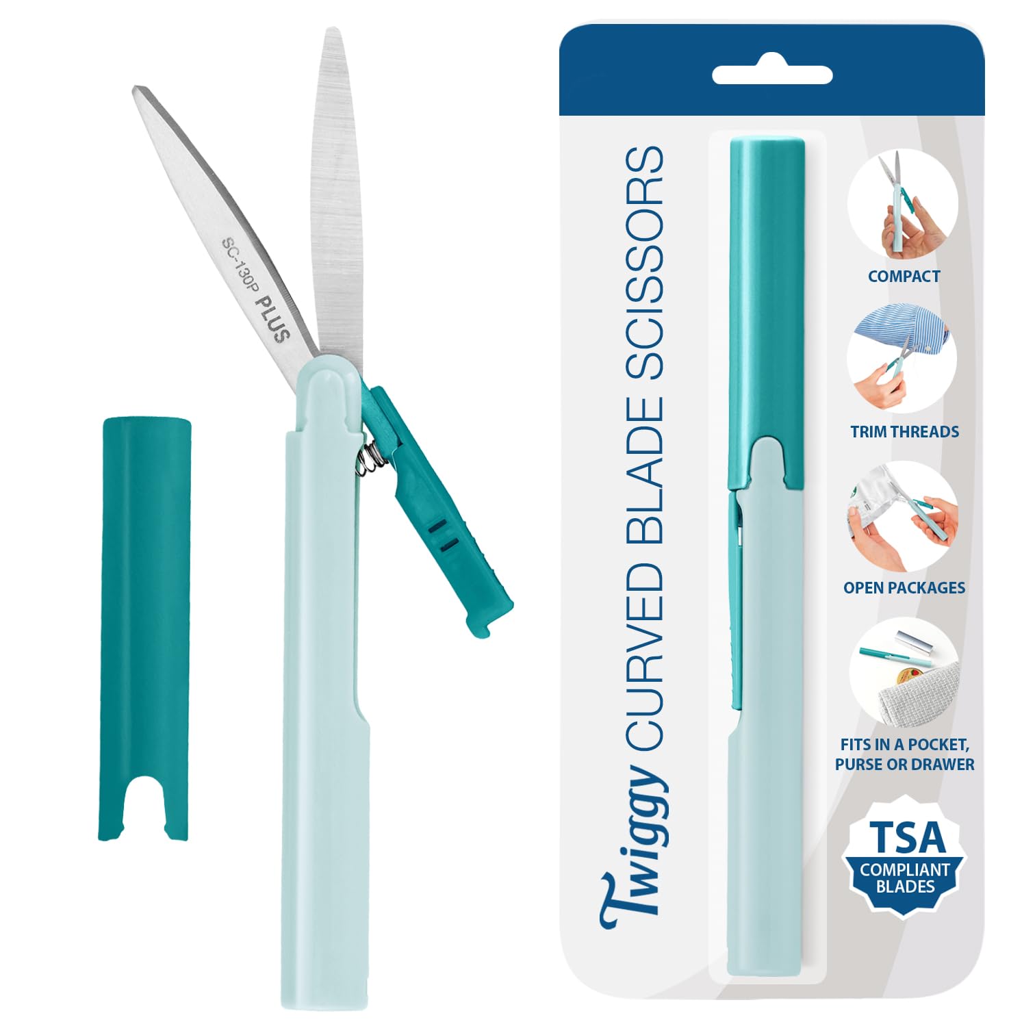 Plus Pen Style Non Stick Compact TSA Twiggy Scissors with