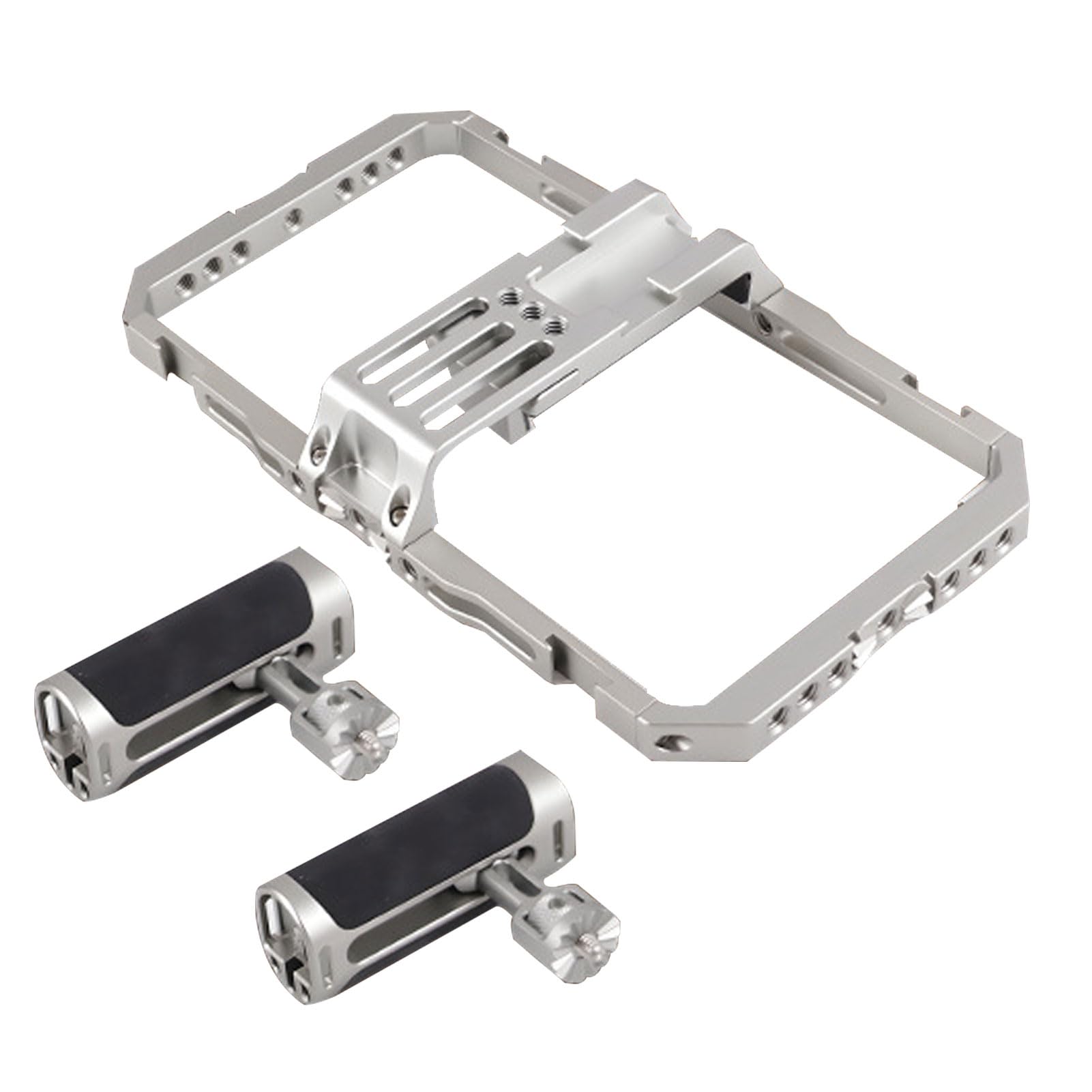 Generic Kit Universal de Plataforma de Video para Teléfono Inteligente de Aluminio de Liberación Rápida con Asas Dobles de Expansión Profesional para Filmación con Múltiples Accesorios para