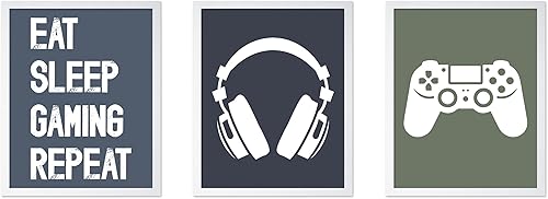 Miniatura 13 de Poster Master Póster para videojuegos de 6 piezas, diseño de consola retro, decoración colorida de sala de juegos o habitación de niño adolescente,