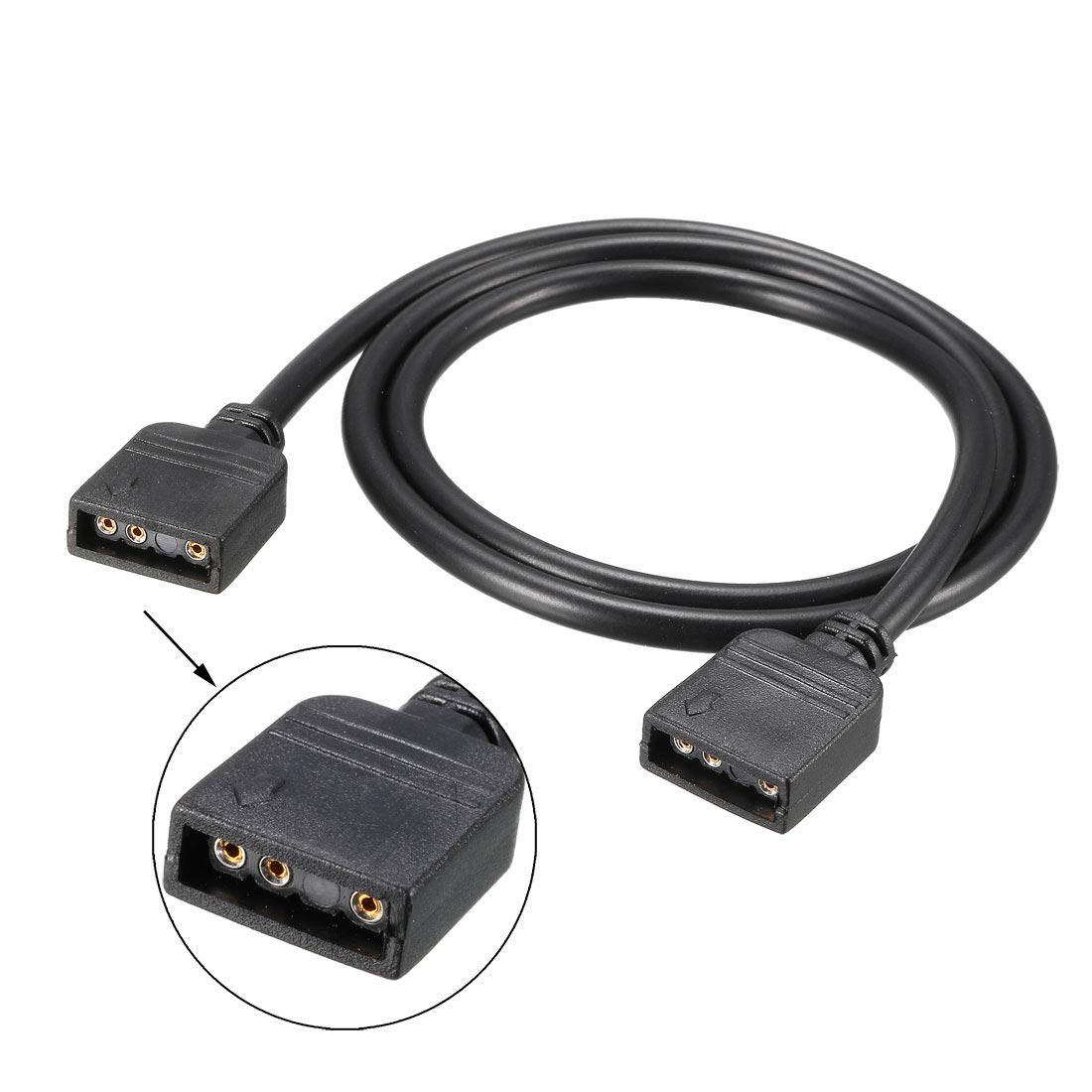 sourcing map RGB Diviseur Câble Femelle à Femelle 3 Broche Extension Connecteur 50cm