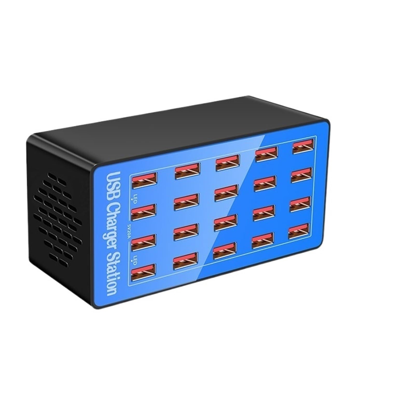 EDEDE Chargeur USB Multiple, Chargeur USB Multi-Rapide 300W, Station de Charge USB Portable à 60 Ports, Chargeur Mural Intelligent pour Smartphone(100W)