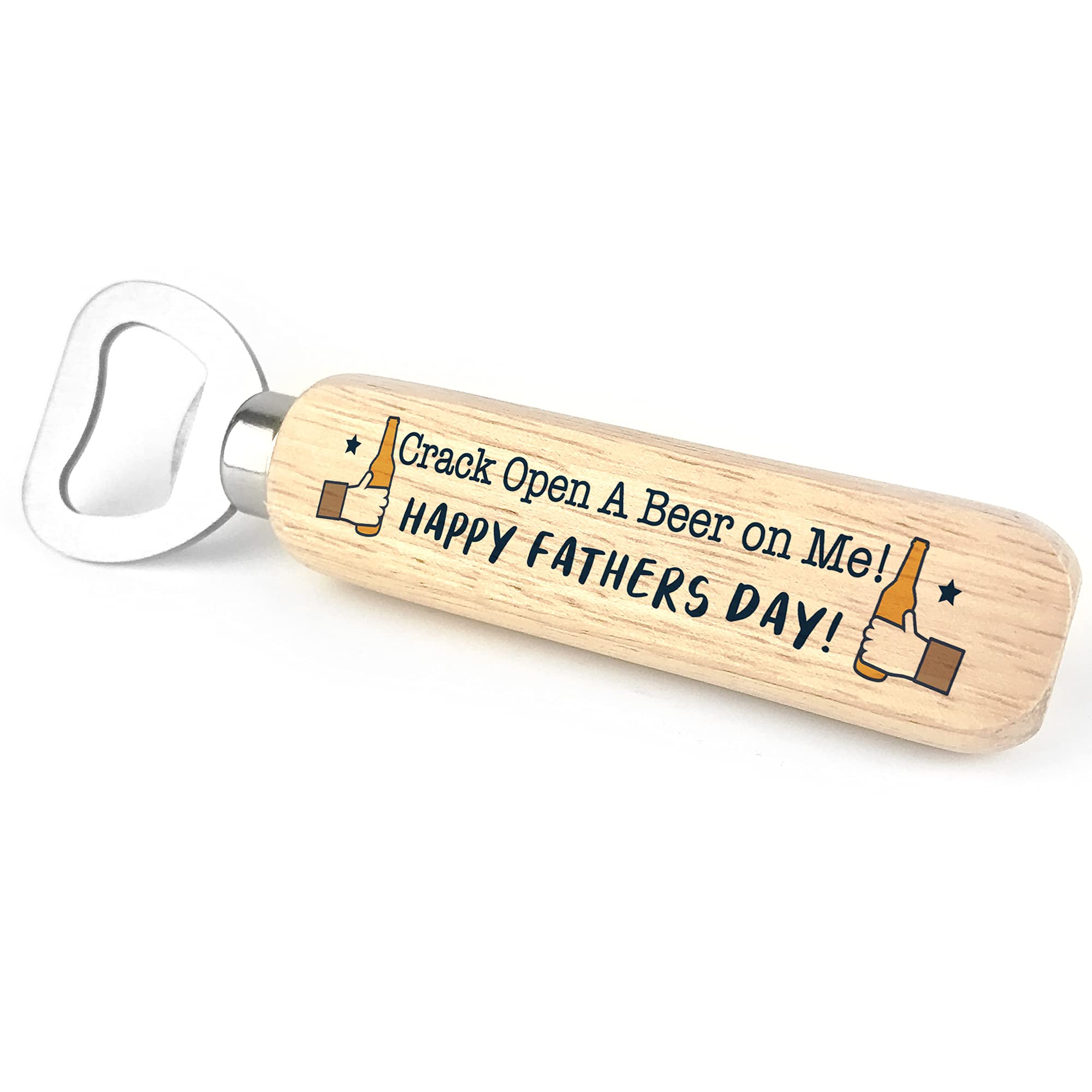 Fathers Day Gift for Dad Grandad Wooden Bottle Opener Funny Gift for Him Keepsake