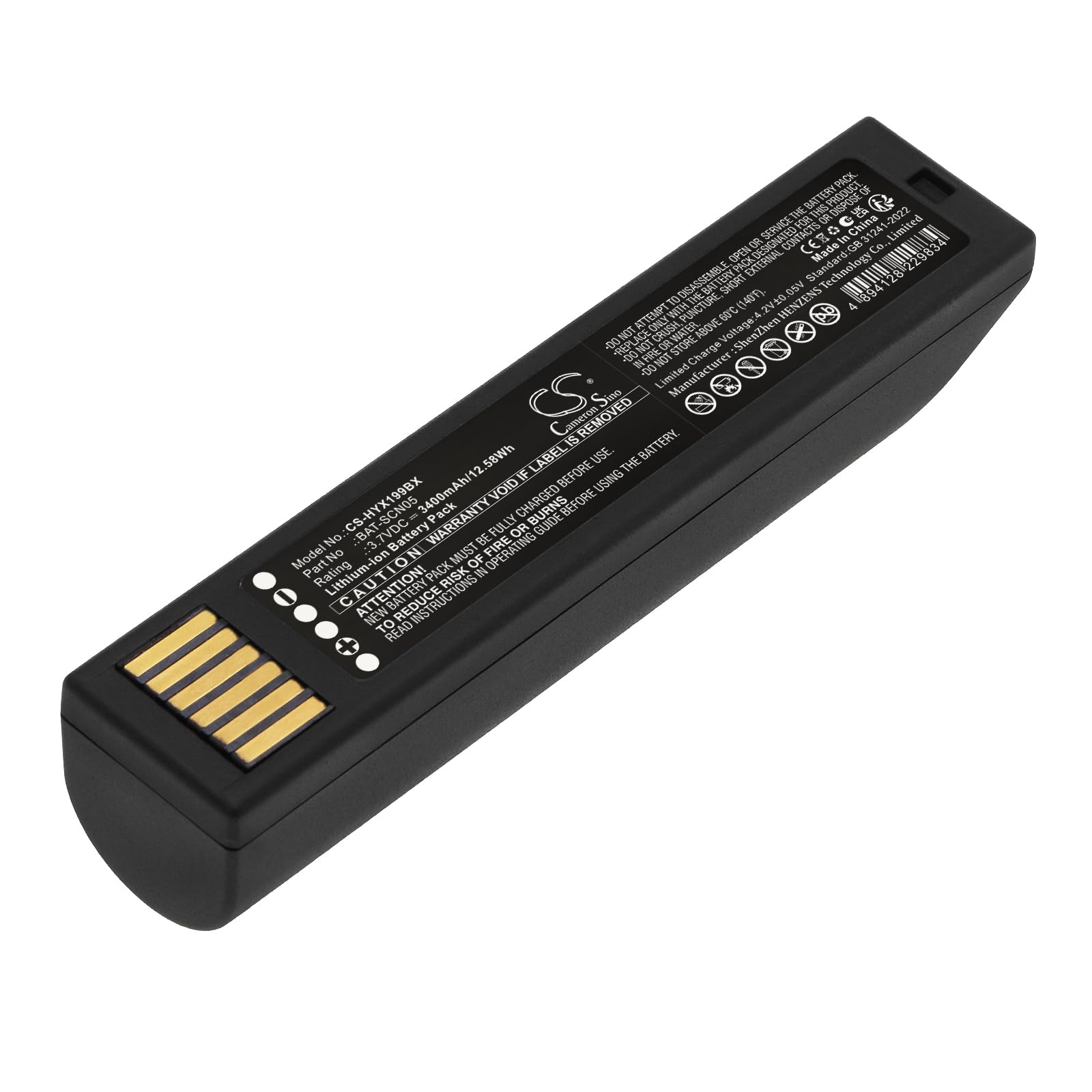TCTK Akku 3400mAh Kompatibel mit [Honeywell] 1952GRS-2-31886 (REV B), Granit XP 1990iSR, Xenon 1902GHD, Xenon 1952, XP 1902GHD, 1952 Ersetzt 50148009-001, BAT-SCN05
