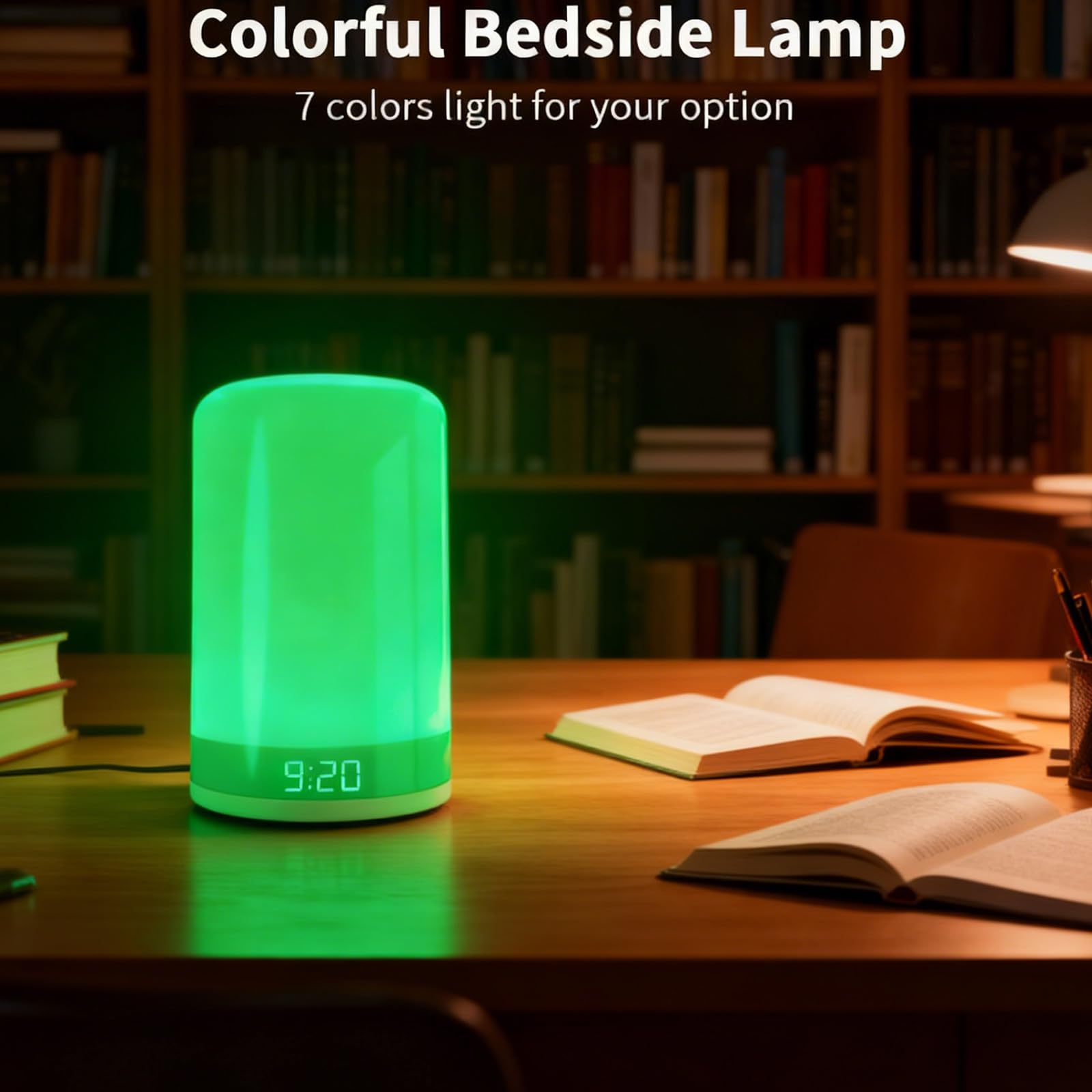Simulazione contemporanea alba, sveglia digitale con lampada d'atmosfera a colori regolabile, per illuminazione camera da letto, design moderno, lampada per cameretta dei bambini