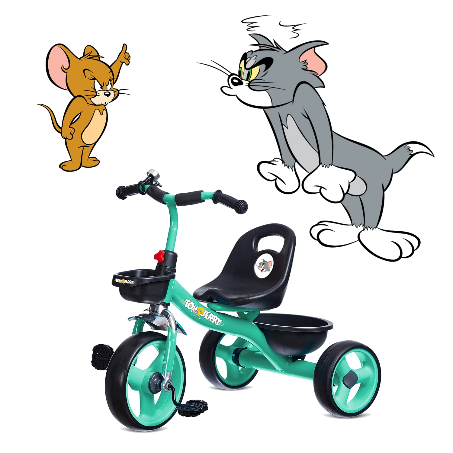 NHR Tom & Jerry Plug N Play Tricycle for Kids, Kids Tricycle, Tricycle for Kids for 3 Years to 5 Years with Storage Basket and Bell for Kids (Capacity 25Kg | Green) (B0B4DZVV83) Amazon Price History, Amazon Price Tracker