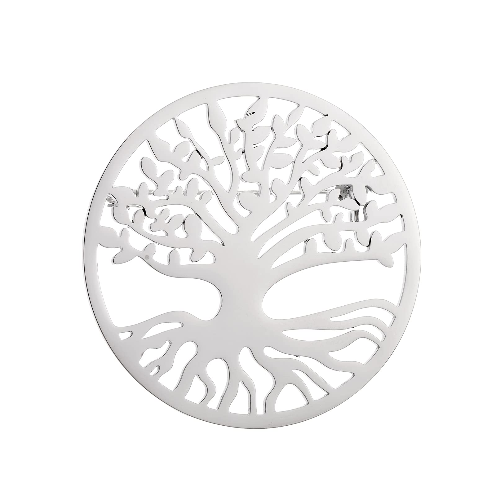 Winssigma Stainless Steel Brooch Pin for Women Men, Leopard Pin Tree of Life Pin Rose Brooch Deer Pin Crown Pin