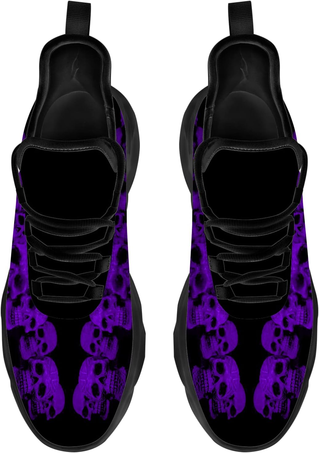 Ciadoon Skull Shoes for Men Women Road Running Shoes Sport Walking Tennis Sneakers Athletic Shoes Gifts for Boy Girl