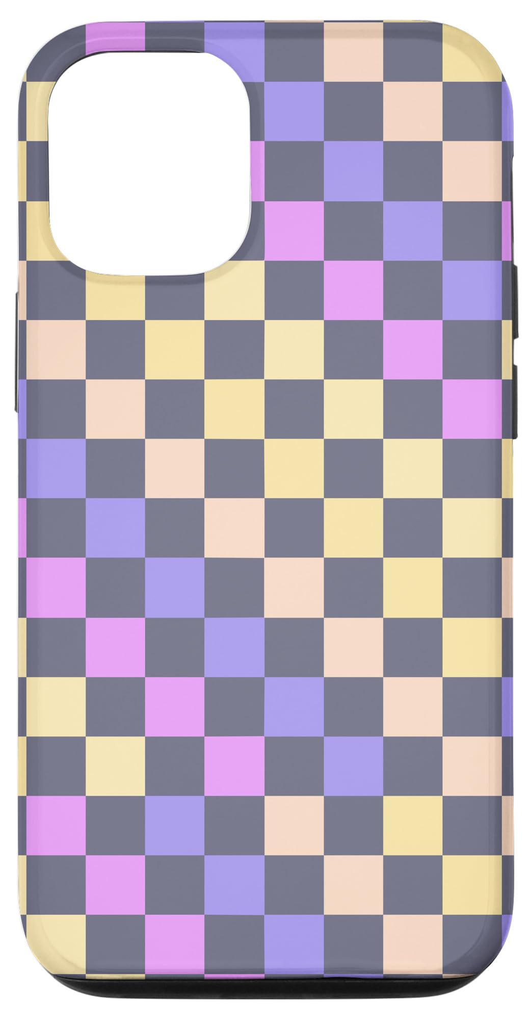 iPhone 14 Noble Lavender Luxe Retro Checkerboard Eggplant Checkered Case