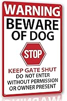 Vista 1 de Letreros de advertencia con texto en inglés «Beware of Dog», «Beware of Dog», «Do Not Enter», decoración de pared para el hogar, cocina, granja