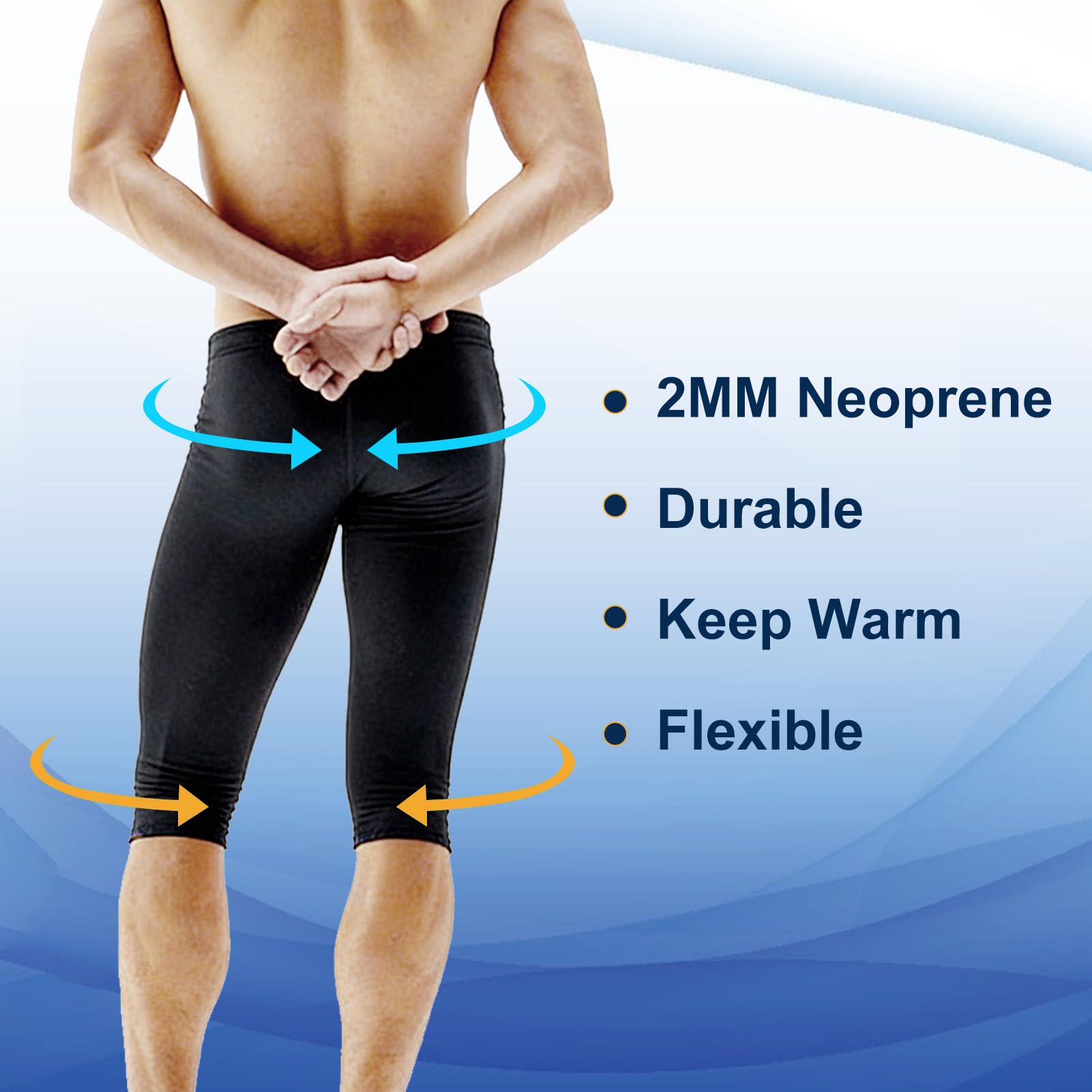 Irfora Pantalon de flottabilité de 3 Mm pour Hommes, pour la Plongée en Apnée, la Natation, Plongée sous-Marine, Le Surf, Short en Néoprène Hommes