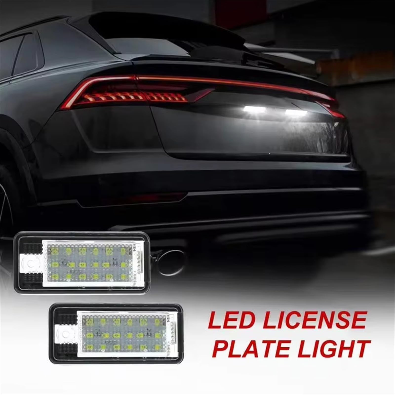 Luz de matrícula para A3 S3, A4 S4, A6 C6, A8 S8, Q7 (2 unidades)
