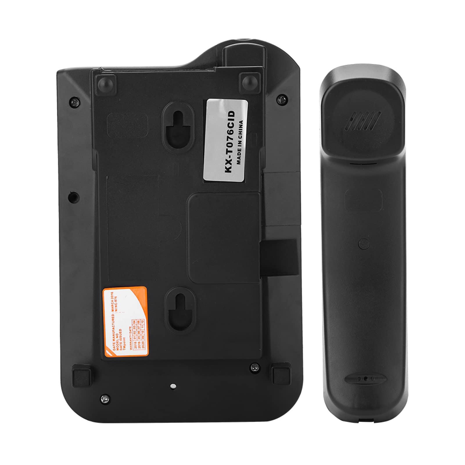 Schnurgebundenes Telefon, schnurgebundenes Tischtelefon mit Telefonkabel, großen Tasten, einstellbarer Lautstärke, Festnetztelefon für Home Office Hotel, unterstützt FSK/DTMF Dual System(Schwarz)