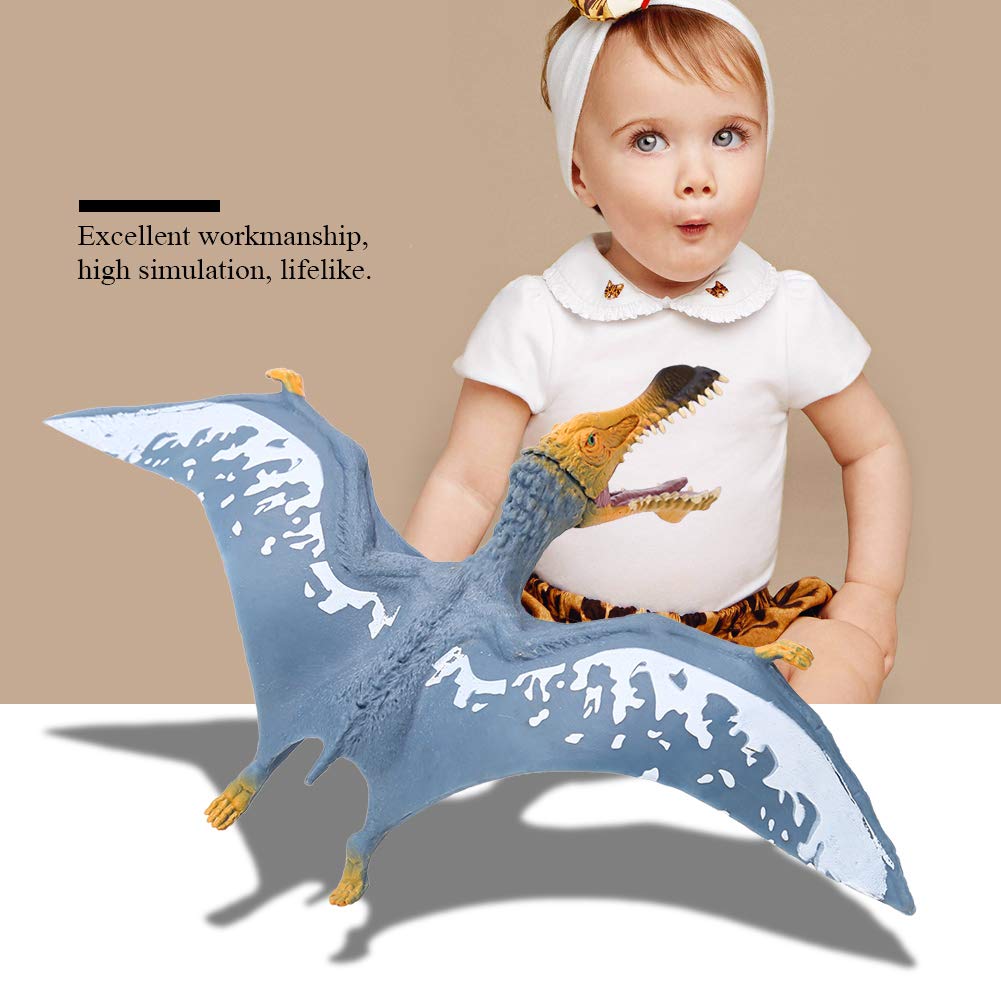 Niebieska figurka dinozaura Appendiera, miniaturowa symulacja, model dinozaura pterozaura, zabawka edukacyjna, kolekcja dekoracyjna, dla dzieci, oświecenie paleontologii