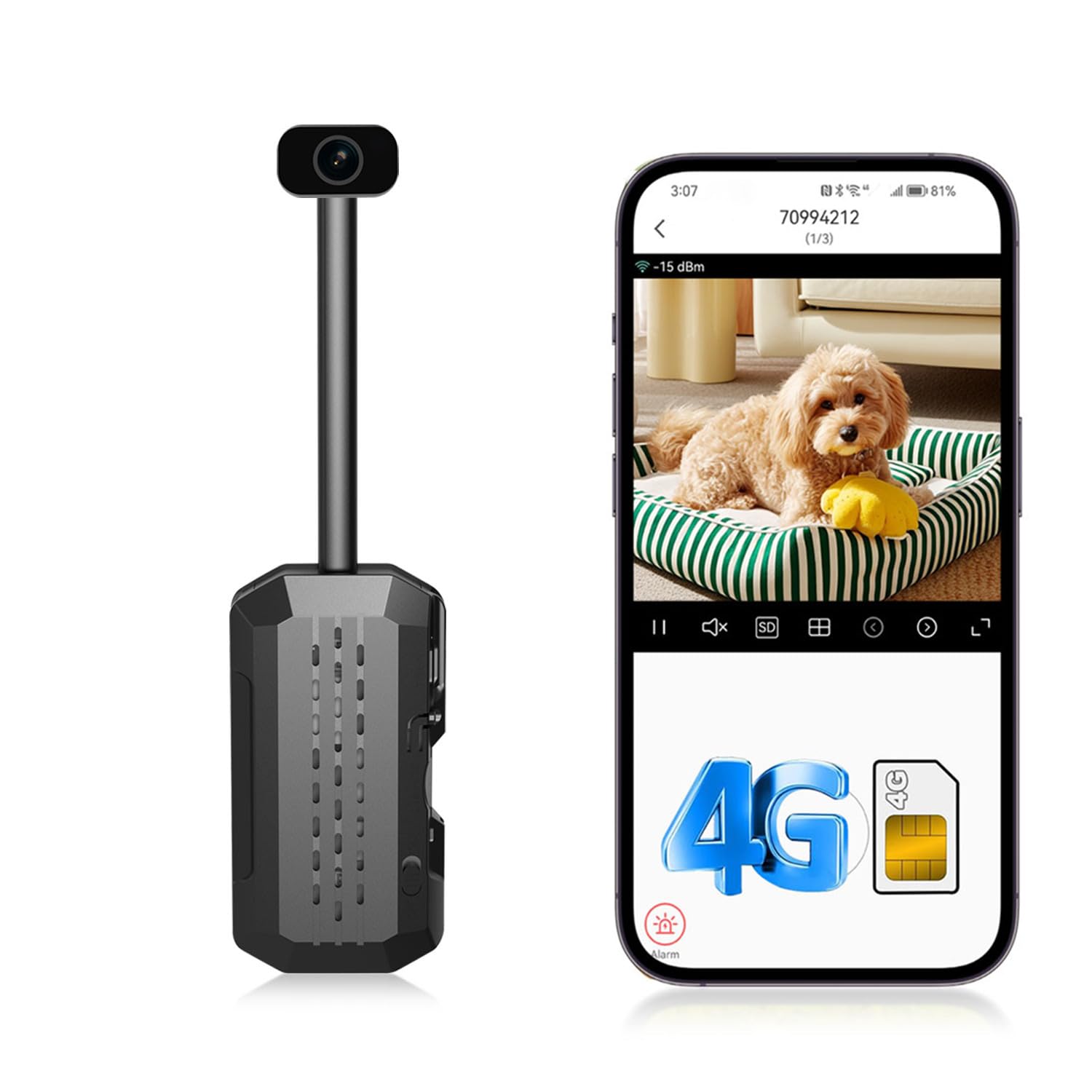 防犯カメラ4G simカード版wifi不要　Alert PTZ Camera美品 Amazon.co.jp: 4G LTE セルラー隠し防犯カメラ (Wifi不要、SIMカード