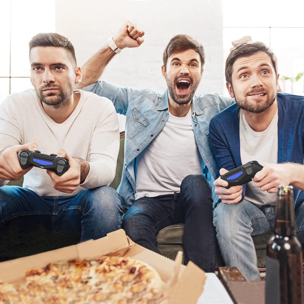 BJXOZ Wireless Controller für PS4, mit Vibration, Kopfhörerbuchse, 6-Achsen Gyro Sensor, Screenshot, Touchpanel, Gamepad für PS4/Slim/Pro/PC