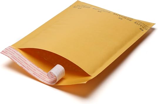 Kraft Bubble Mailer, #0, 6.5" x 9", Pack of 250
