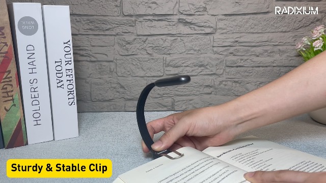 Image of Slim Rechargeable Book Reading Light, Eye Caring LED with 4 Color Temperatures, Portable Clip on Book Light for Reading in Bed & Travelling. Prefect Elegant White Gift for Book Lover.(Blue)