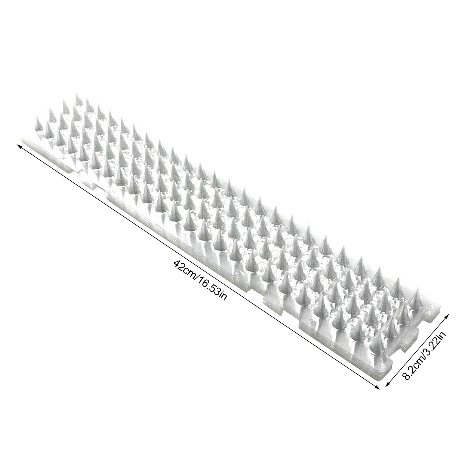 Esterilla de protección para gatos para exteriores, de plástico para jardín, entrenamiento disuasorio para interiores y exteriores, dispositivo de esteras de espiga, 42 x 8,2 x 2 cm (10 unidades),