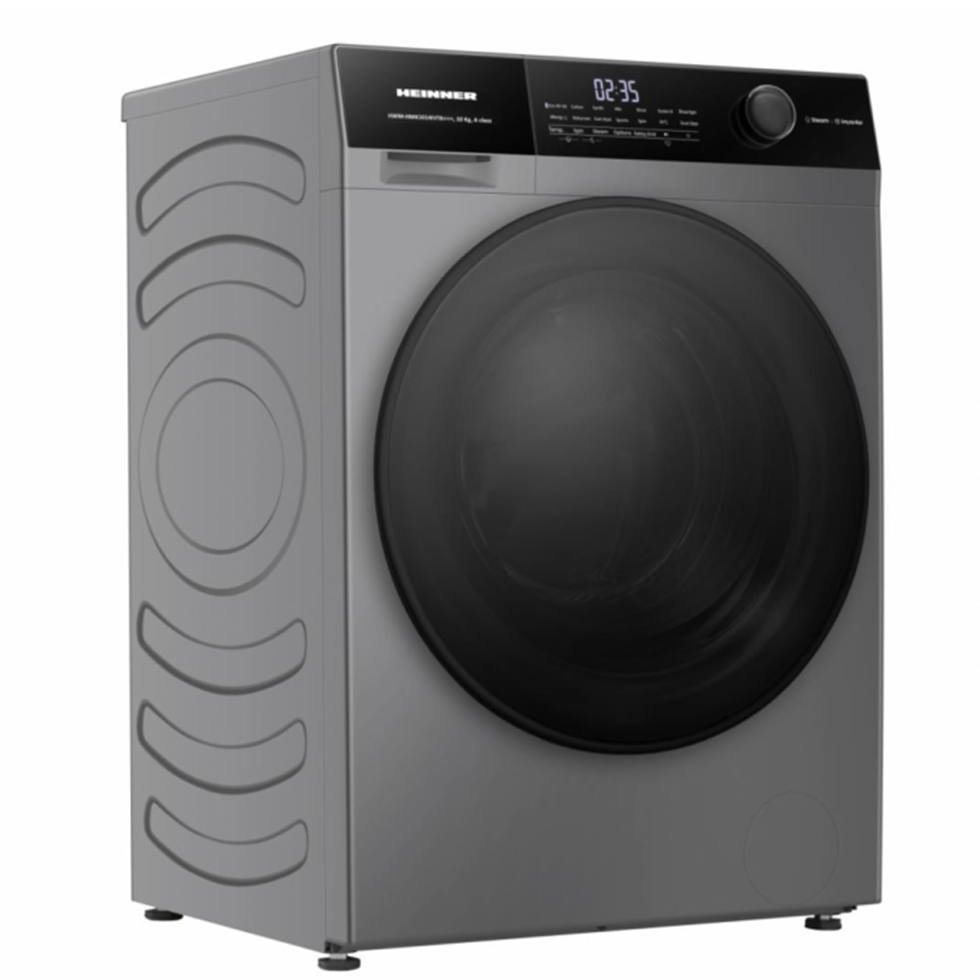 HWM-HMK1014IVTA+++ – Waschmaschine 10 kg, 1400 U/min, Inverter-Motor, 15 Programme, Touch-Display, Energieeffizienzklasse A, Grau Titan, 5 Jahre Garantie (Anthrazit, 10 KG)