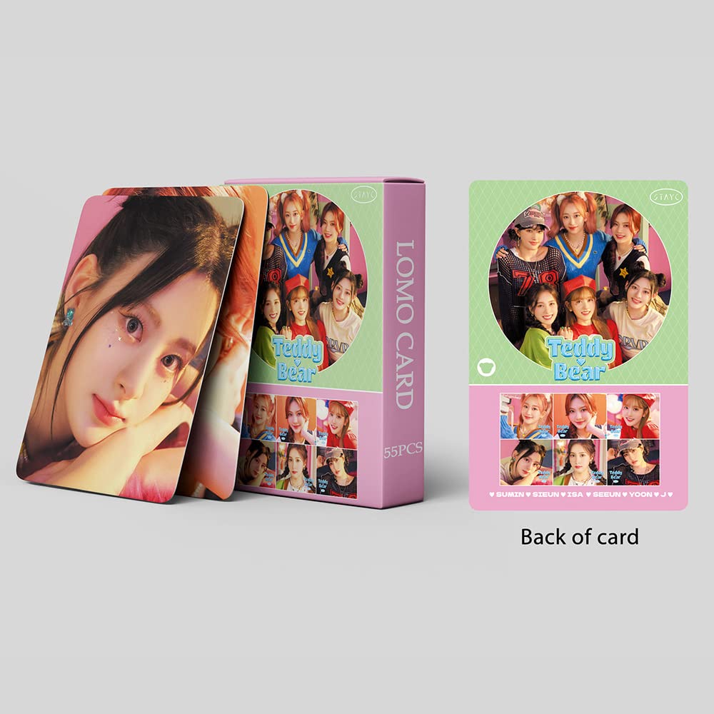 FOURBOM 55Pcs STAYC Photocard STAYC Teddy Bear STAYC Photo Cards