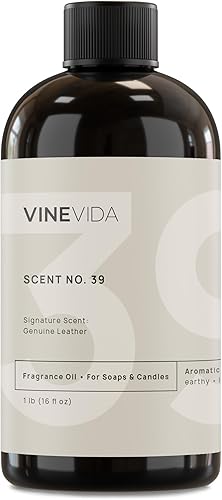VINEVIDA 16 onzas Aceite de fragancia de cuero genuino para fabricación de jabón, aromas para hacer velas, aceites de perfume, velas de soja,