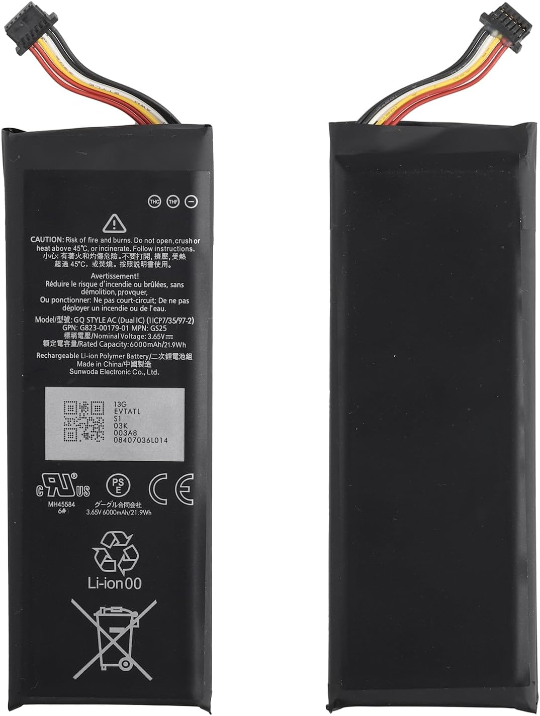 Rechargeable 0-Cycle Replacement Battery G823-00179-01 Compatible with Google Nest WiFi Smart Video Doorbell GWX3T & GA01318-US&GQ Style AC with Tools