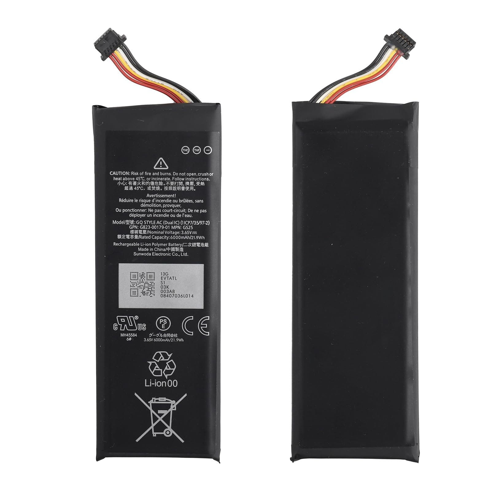 vervangende batterij voor DAITEM D22 SH340AD, SH320AD, D21 335-21D, D16