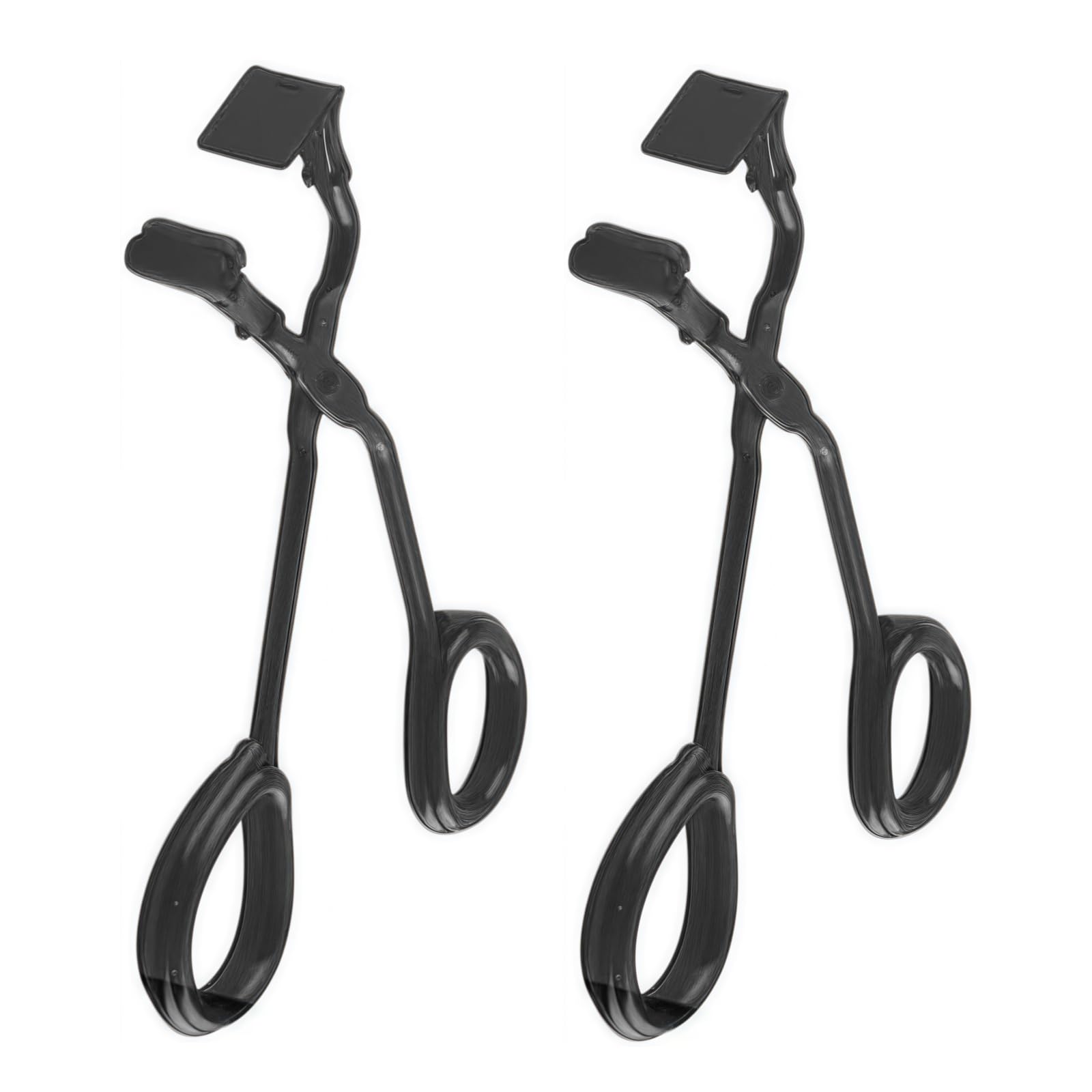 2Pcs Black Eyelash Curler with Refill Pads, Pinching Mini Lash Curler for All Eyelash Shapes,Eye Makeup Brushes and Tools,Beauty and Personal Care