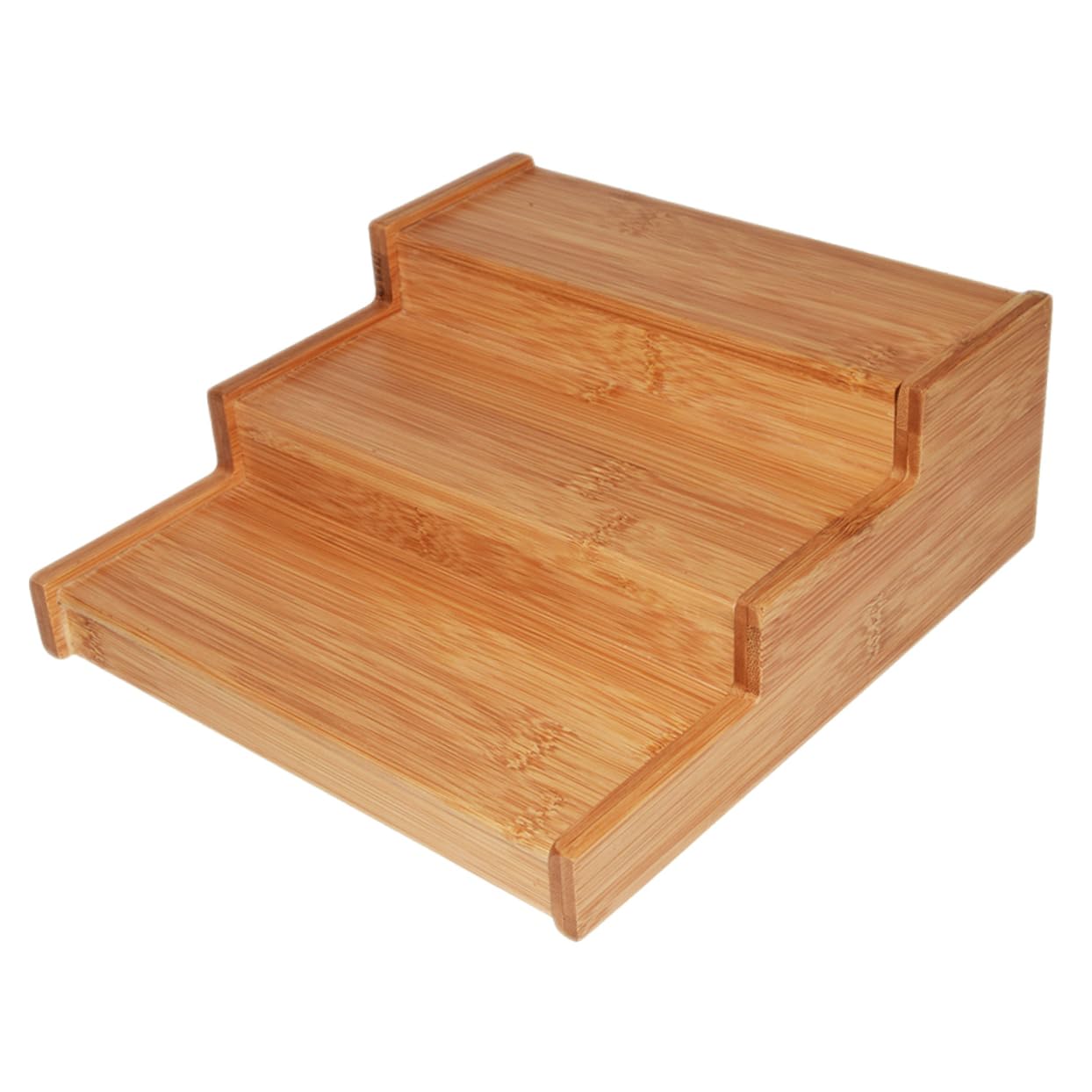 Cabilock Étagère à Épices Bambou Télescopique 3 Niveaux Cuisine | Petit Format, Étagère Extensible, Usage Comptoir, Adaptée aux Placards