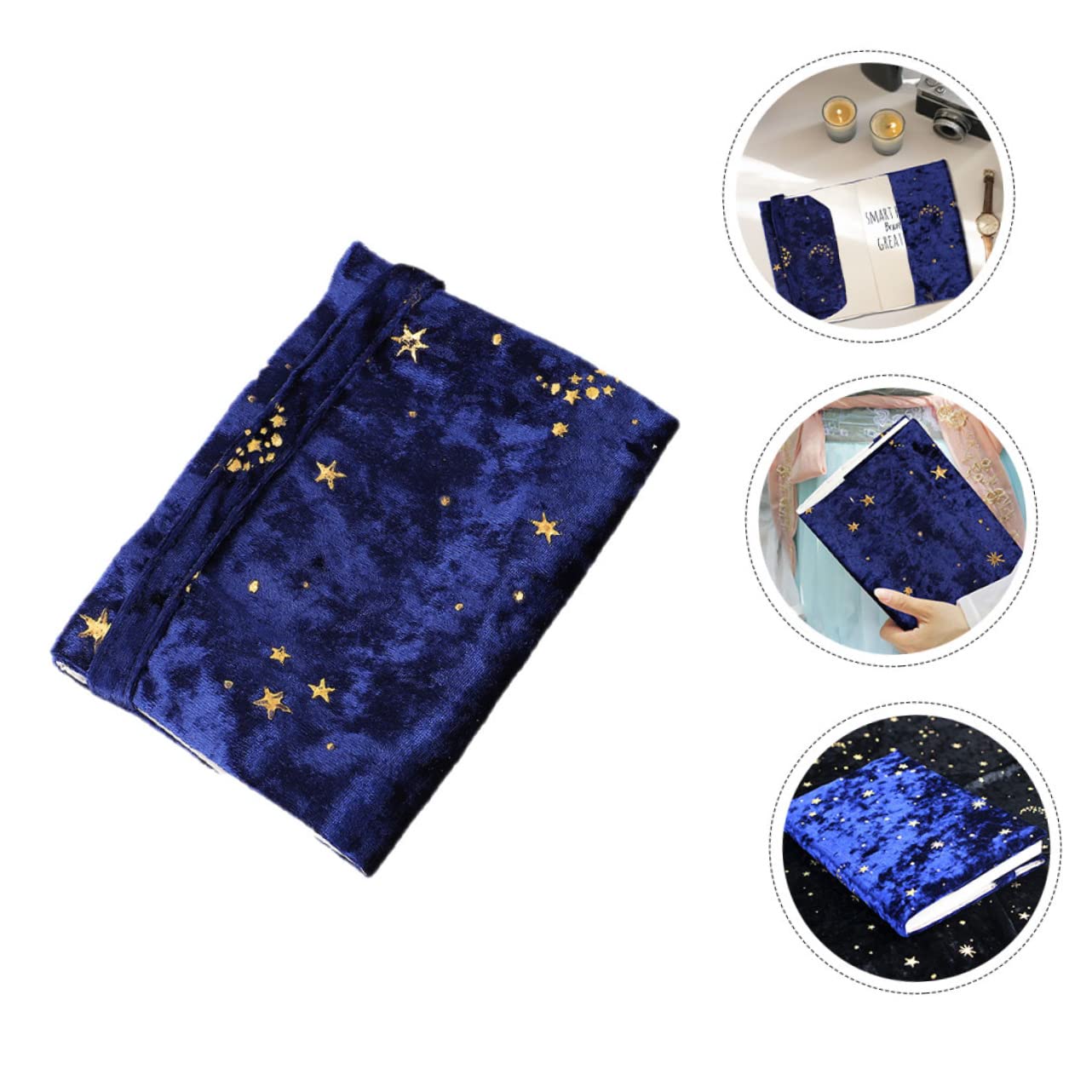 SHINEOFI 3pièces Housse De Tissu Réutilisable Décorative Pour Manuels Scolaires Et Albums Profond
