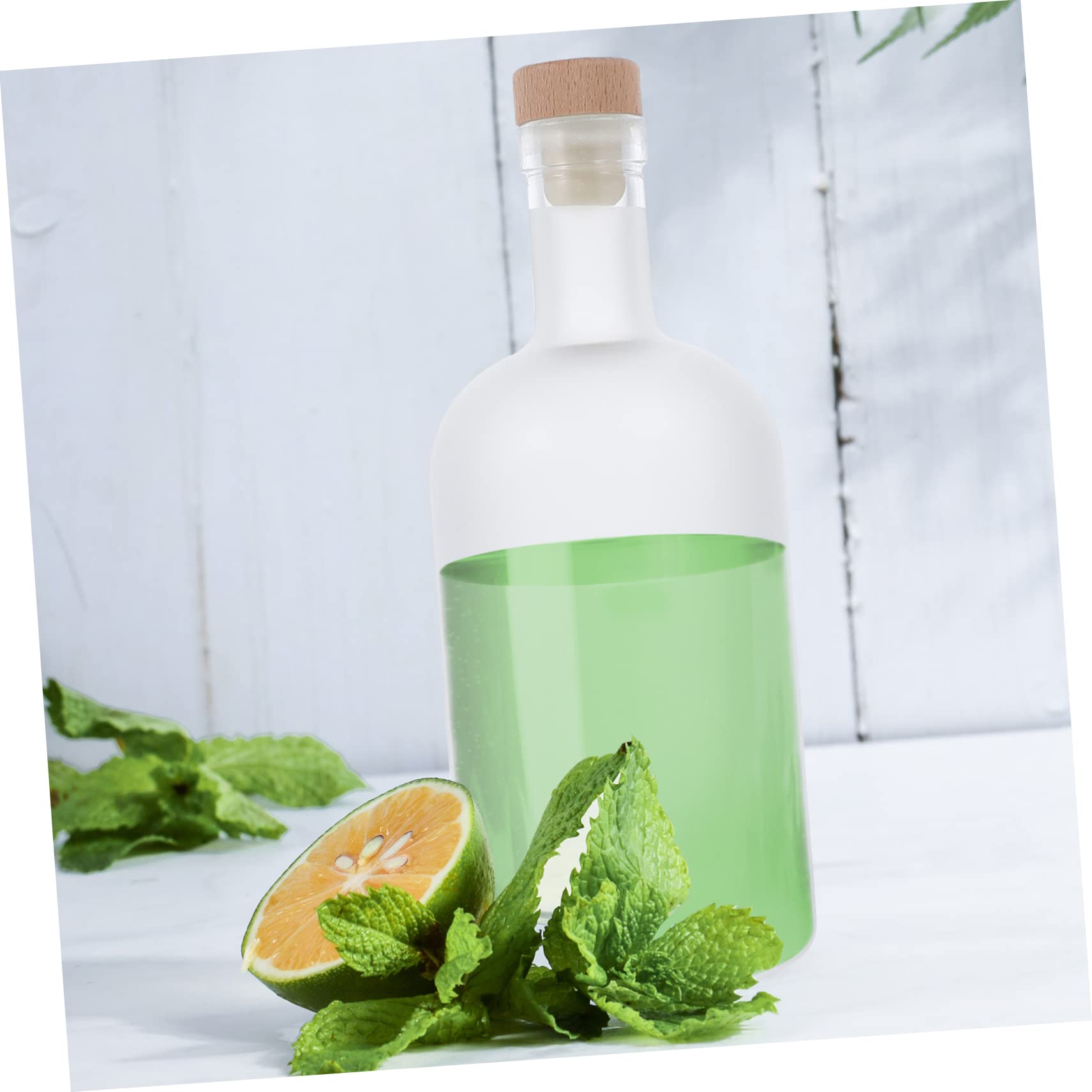 Cabilock 2Pcs Exquisite Wine Bottles Fruit Wine Cocktail Bottles Frosted Design Space Saving Reusable for Home Brewing