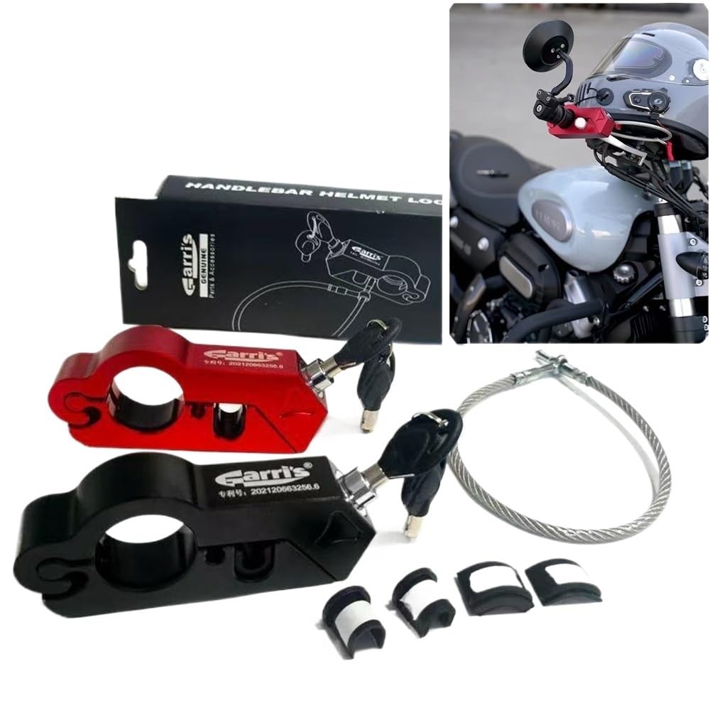 Candado Moto Cerradura para Casco de Motocicleta, Freno de Manillar, Agarre antirrobo, 1 ud. Candado Moto Disco(Blue)