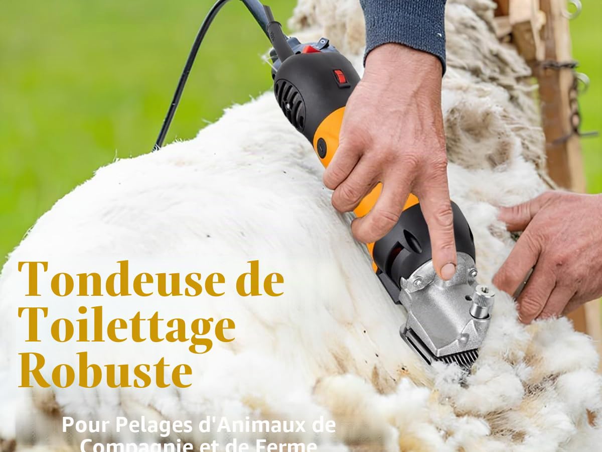 Tondeuse électrique pour chevaux 690 W | Tondeuse professionnelle pour moutons, alpagas, chèvres, animaux domestiques et animaux d'élevage