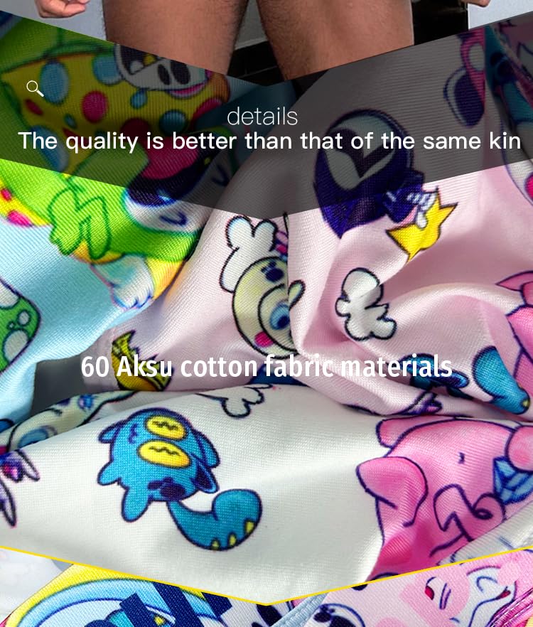 Cute Cartoon Men's Cotton Low Rise Briefs Soft Breathable Bulge Pouch Sexy Underwear4