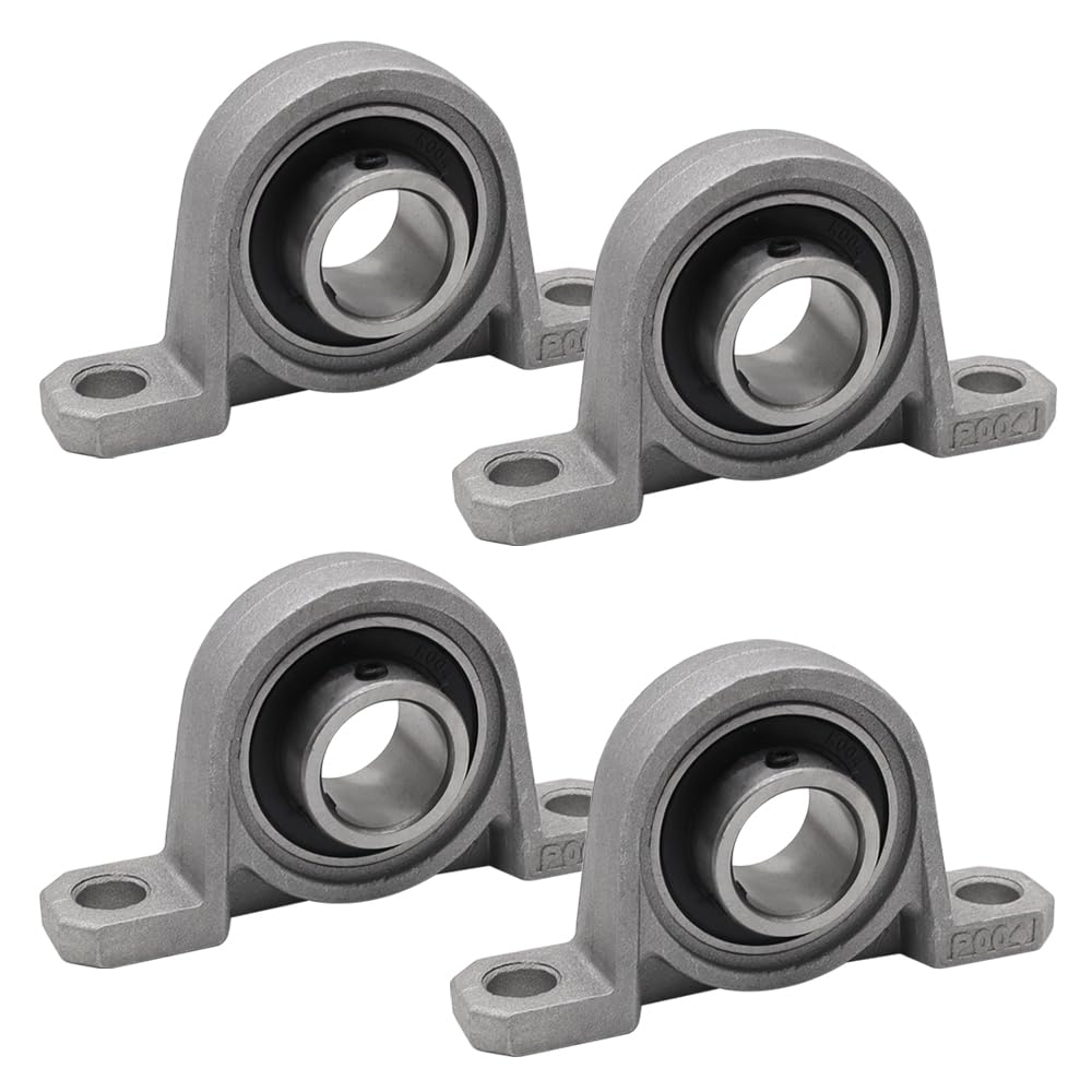 4 Pezzi 20mm Cuscinetti a Sfera con Supporto KP004 Cuscinetto a Sfere Autoallineante Può essere Utilizzato Come Accessori e Parti Meccaniche