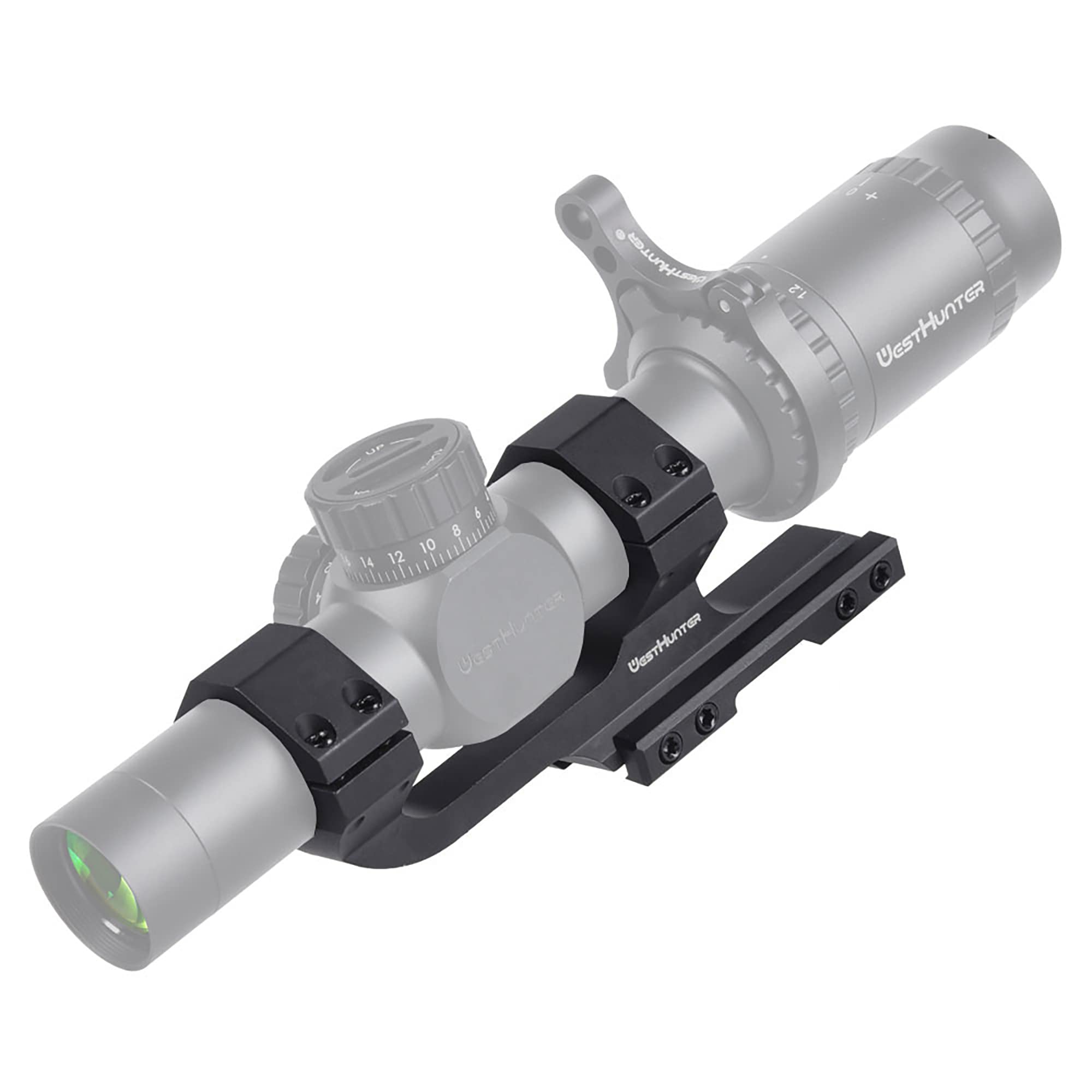 Montaggio per Cannocchiali da Fucile WestHunter Optics con Offset Cantilever Picatinny da 21 mm, Adatto a Tubi da 30mm | Altezza al Centro di 40 mm