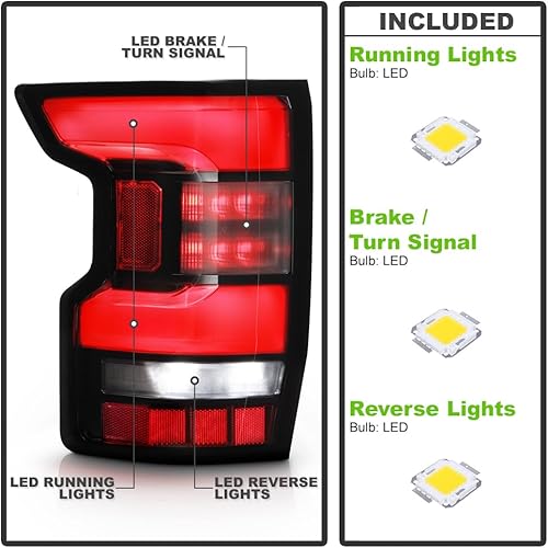 Miniatura 2 de KEEKPO - Para Nissan Frontier 2022-2023 Estilo de fábrica Luz trasera LED completa Reemplazo de la lámpara de freno lado izquierdo del conductor