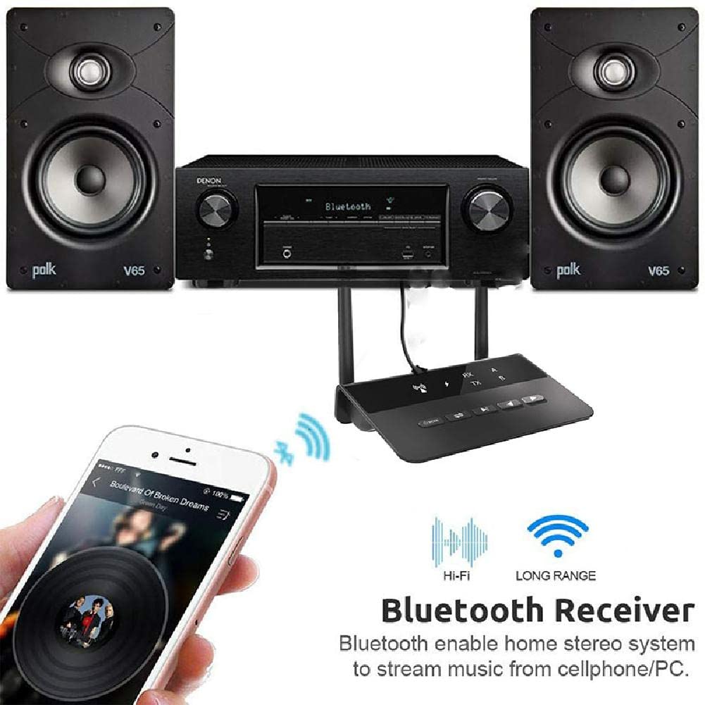 Récepteur Bluetooth 5.0 2 en 1 - Adaptateur audio CSR Aptx - Prise jack 3 mm TX RX RCA USB - Dongle sans fil pour TV PC