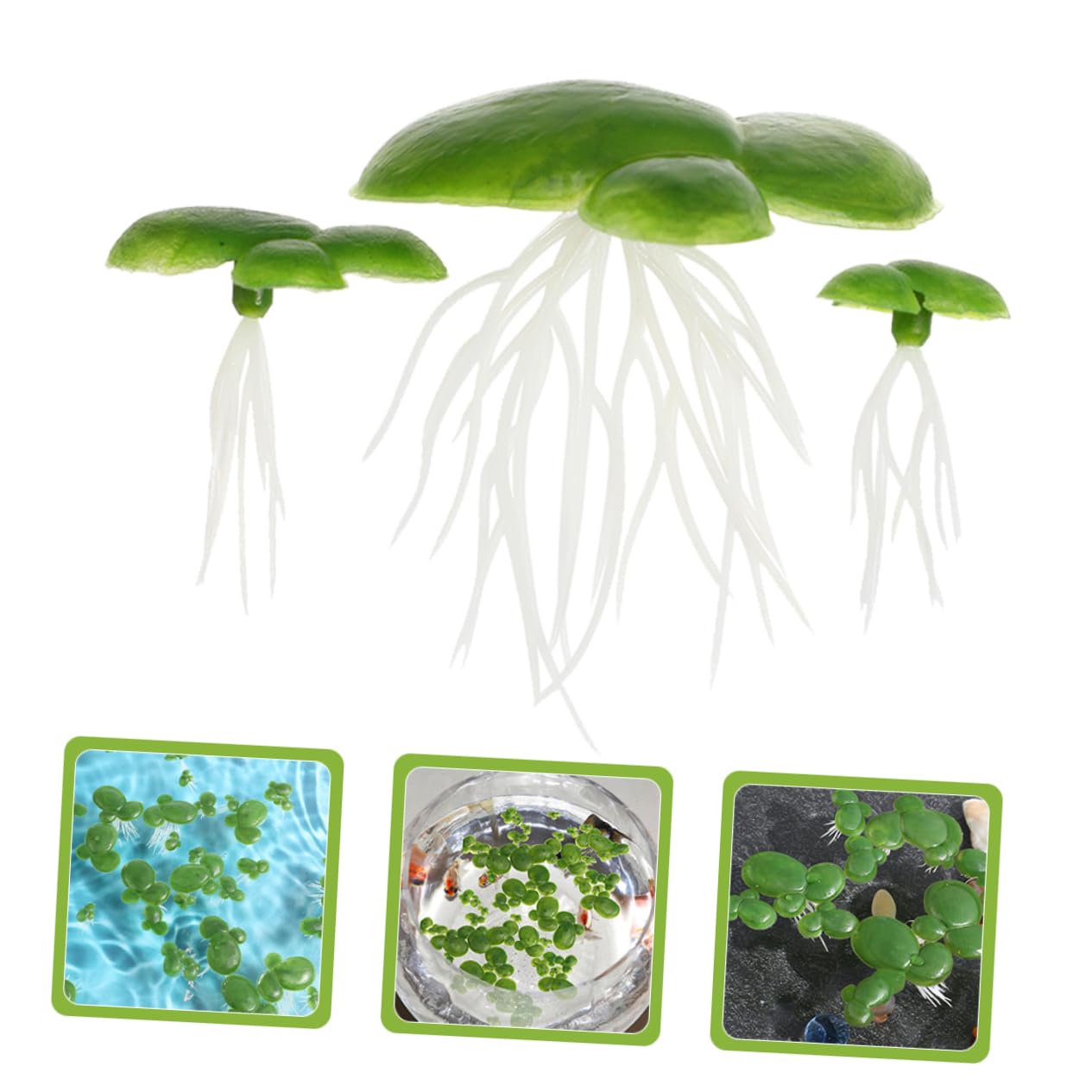 270pièces Plantes Aquatiques Flottantes Décoratives pour Aquarium Faux Lentilles Eau avec Décoration Naturelle pour Réservoirs Et Terrariums