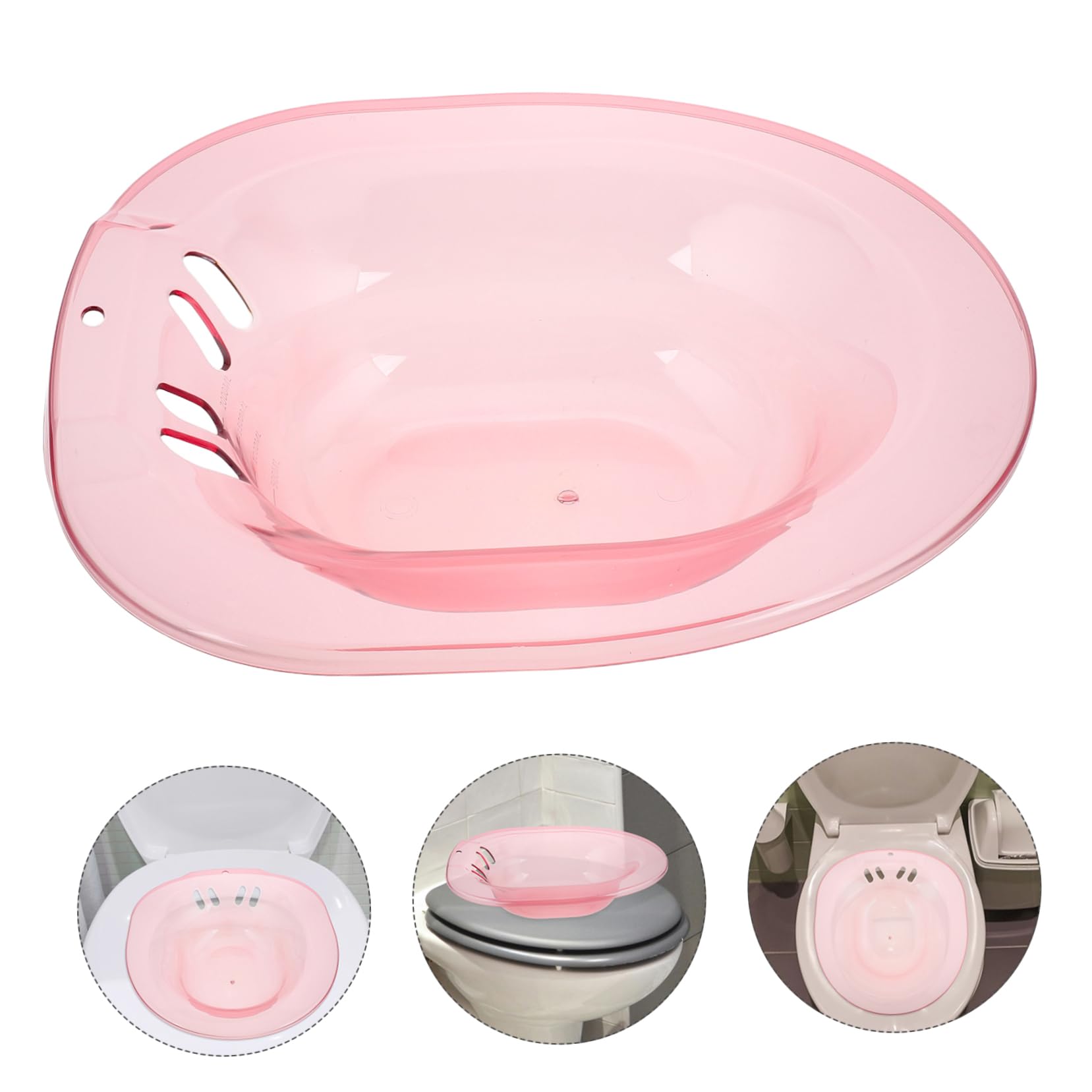 Ipetboom Vasca da Bagno Semicupio Post-partum Rosa Design Ergonomico per Sedile Wc, Multiuso per Terapia Perineale e Igiene Femminile, Adatta a Casa, Ospedali e Assistenza Anziani