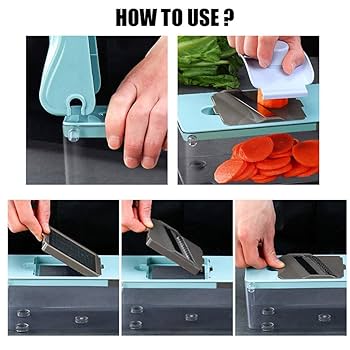 Amazon｜千切り スライサー 1台8役 野菜カッター 角切り