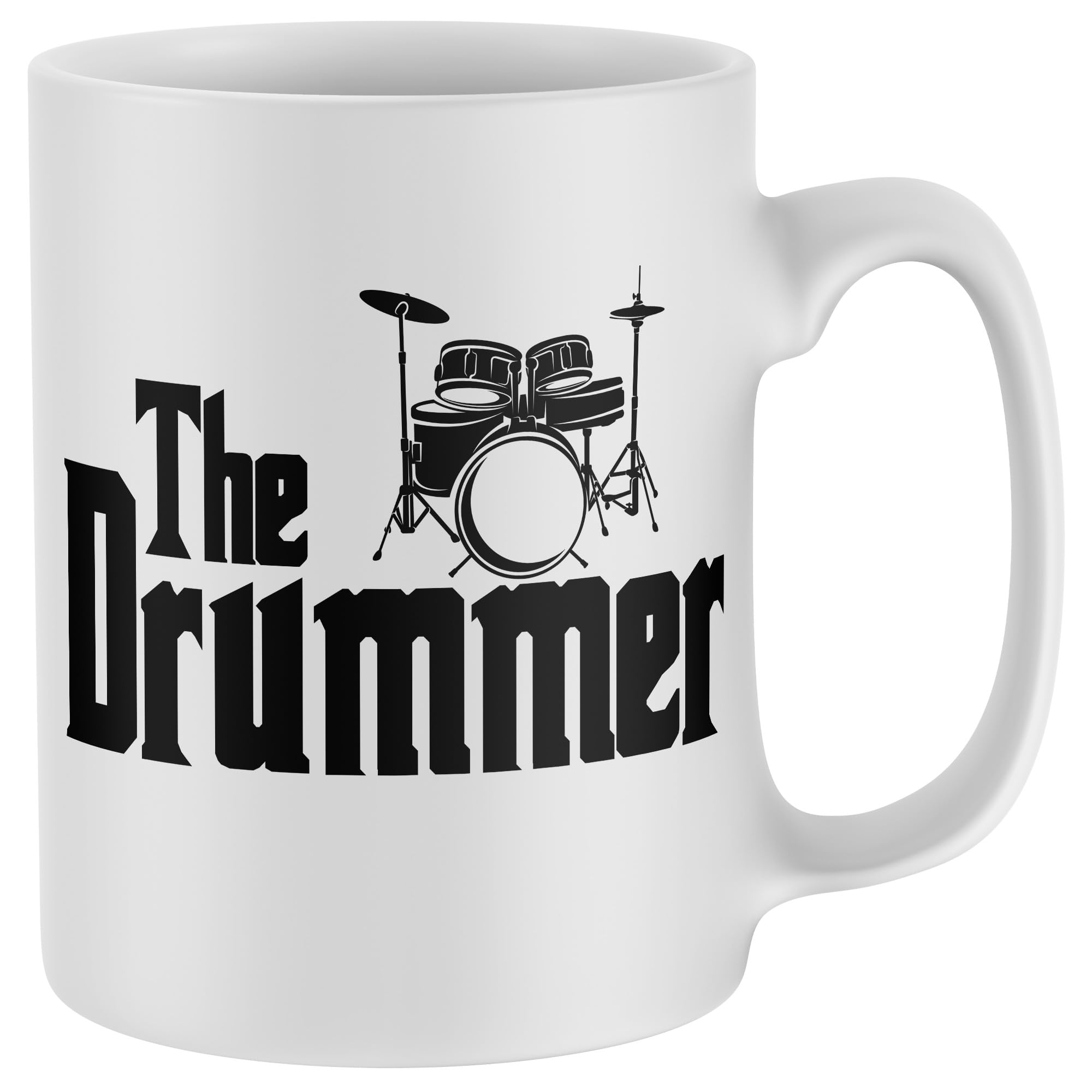 Purple Print House The Drummer Mug Retro Music Drumset Drumming Coffee Tea Cup